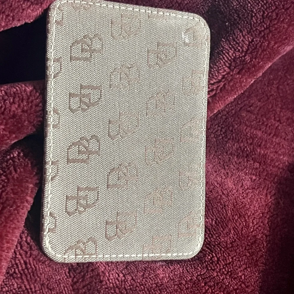 Beige Monogram Phone Card Holder